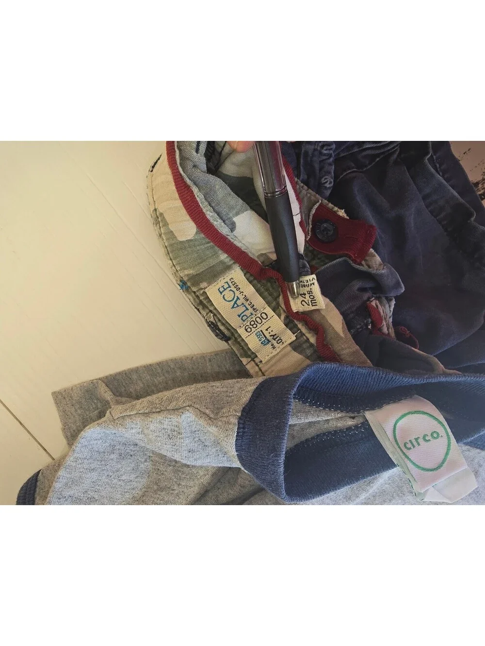 Toddler Boys 24M Clothes Lot 2 Pc Circo Ringer T-Shirt Childrens Place Shorts